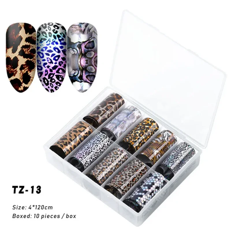 30 Styles Non Sticky Star Nail Art Stickers Beautiful Nail Decoration Colored Flower Leopard Pattem Nail Art Foil Art Stickers