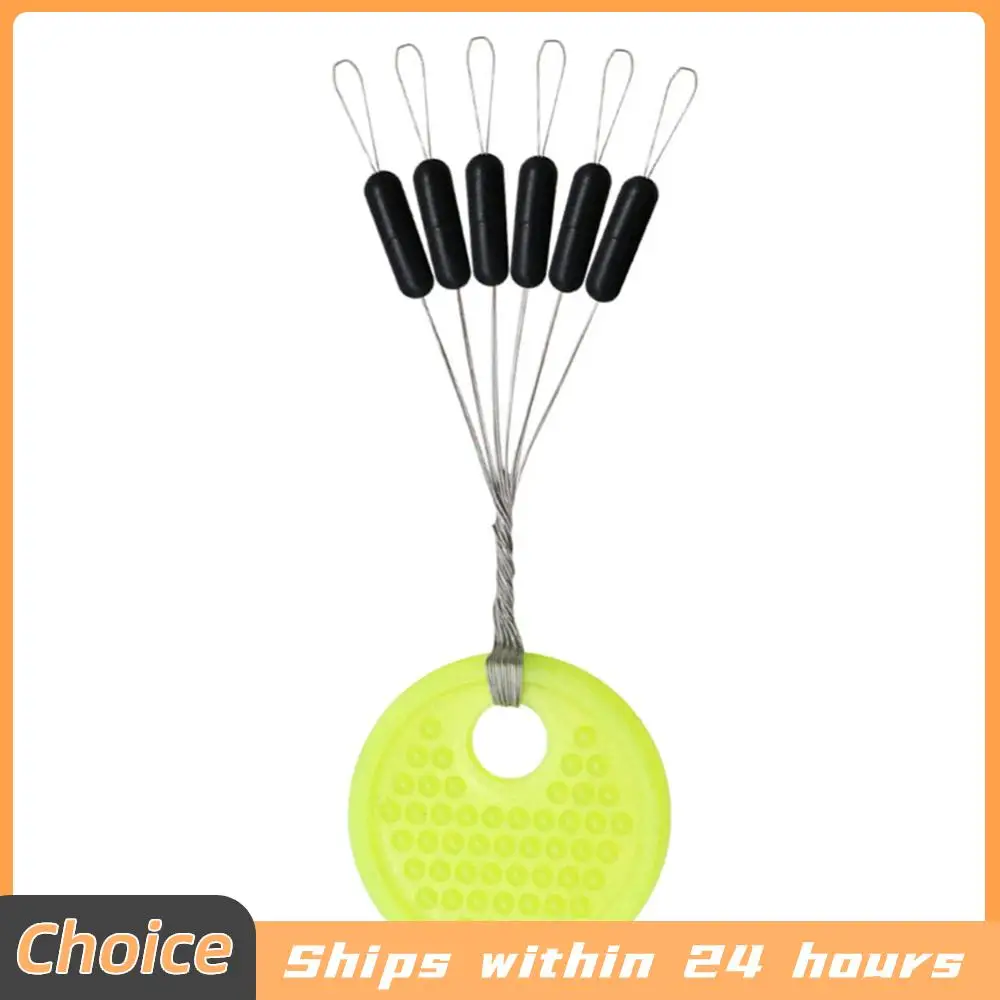 10-60PCS/Group Rubber Space Beans Stopper Oval/Long Column Shaped Fishing Line Space Beans Vertical Beans Fish Bobber Tools