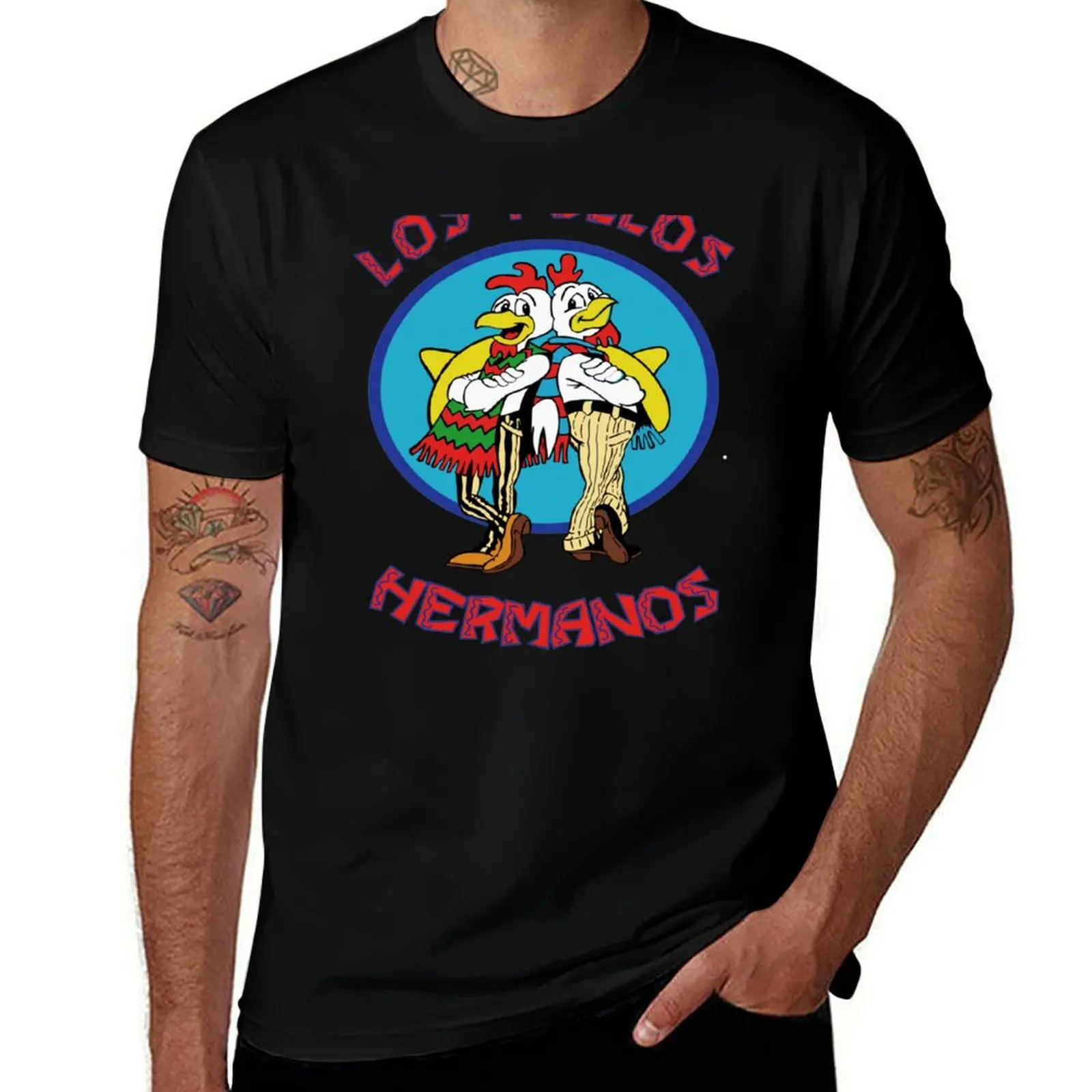 Los pollos hermanos Essential Copy T-Shirt Relaxed Fit Casual Short Sleeve Top T-Shirt