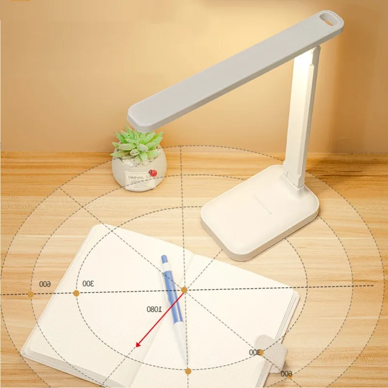 

LED Folding Desk Lamp USB Charging Touch Control Dimmable Desktop Eye Protection Reading Study Office Bedroom Bedside Lamp