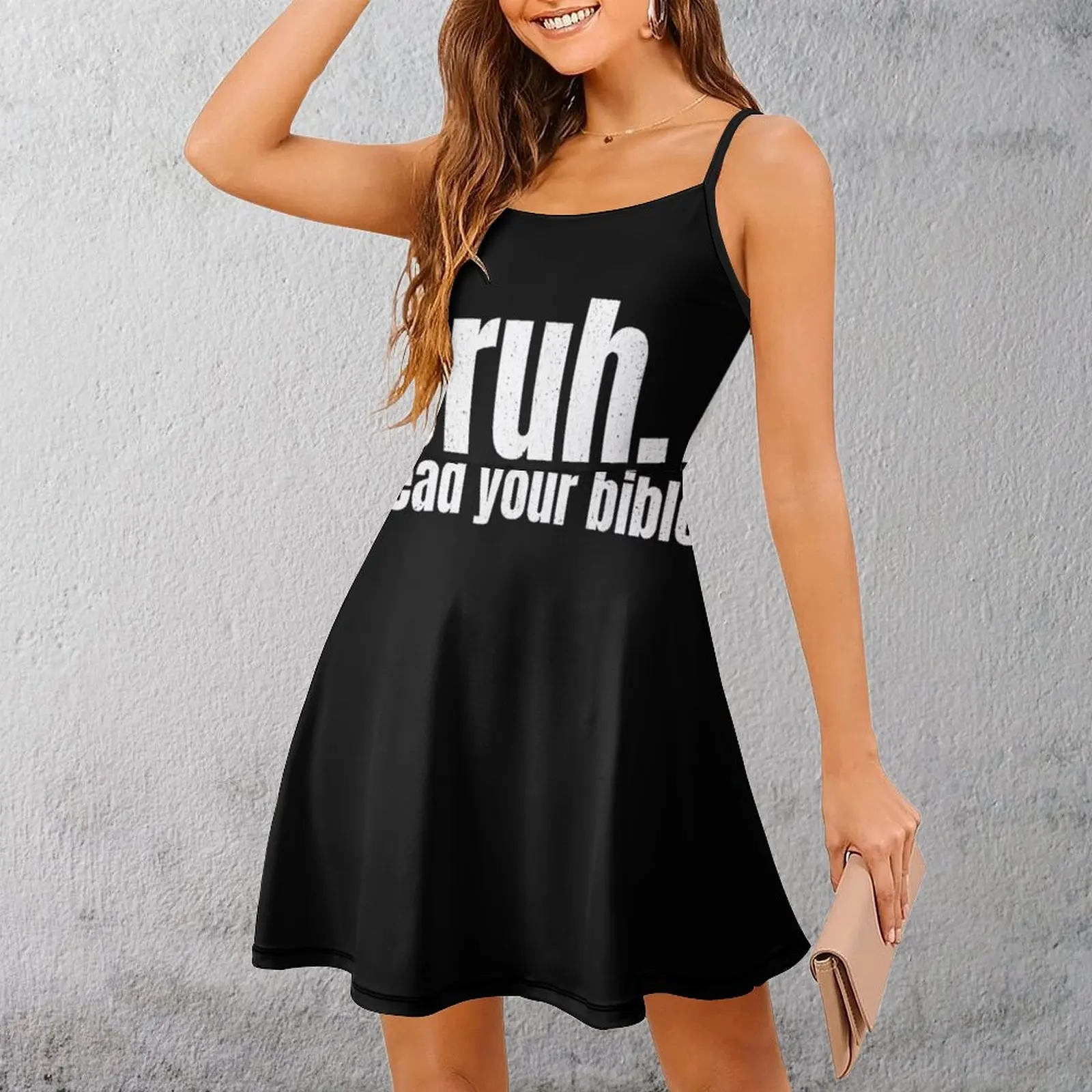 

Сексуальная женская одежда, платье на подтяжках, футболка с напоминанием о чтении из Библии, женское платье на бретельках, новинка, коктейли, забавная новинка