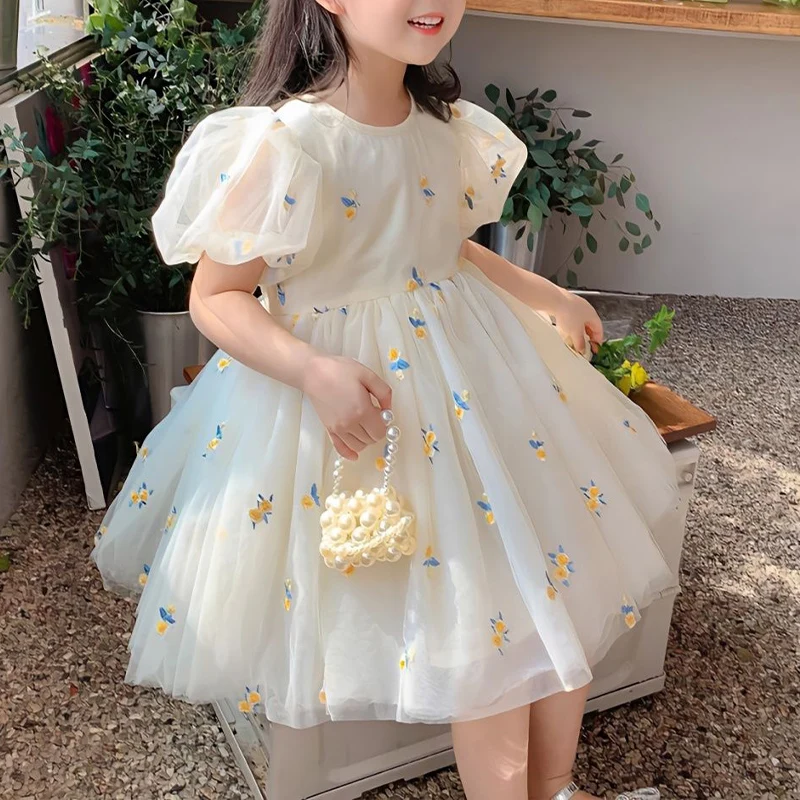 2023 New Korean Fashion Dress for Girls Elegant Fashion Vintage Gentle Aesthetic Sweet Cute Kawaii Floral Chic Casual Robes