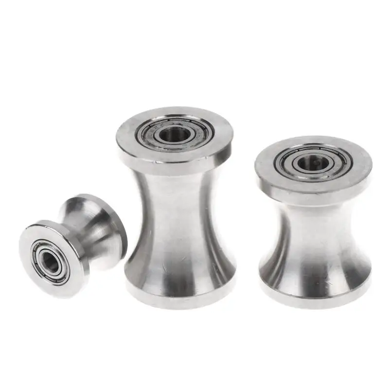 304 U Groove Bearing Wheel Smooth Pulley Roller For Cable Guide Track Sliding Door Wardrobe Hardware Accessories