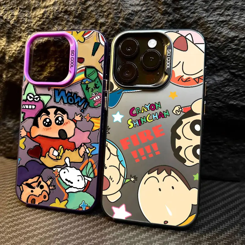

Funny Crayons-Shins-chans Cartoon Coque For Apple iPhone 17 16e 16 14 15 13 11 Pro Max Plus 12 17Air Shockproof Case Phone Cover