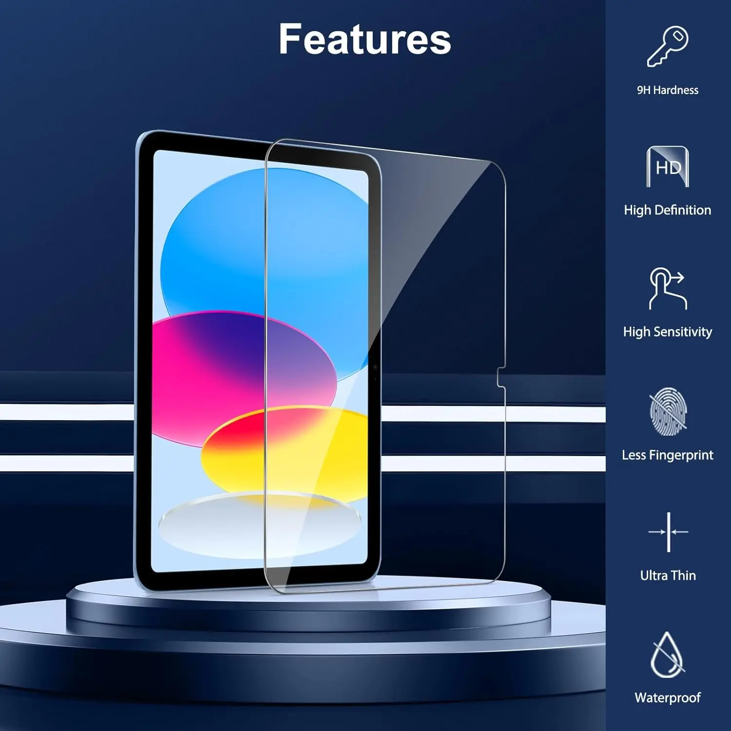 واقي شاشة لجهاز iPad 11th 10th Generation (iPad A16 11 بوصة 2025/10.9 بوصة 2022)، عبوتان من الزجاج المقسى لجهاز iPad 11/10 Gen #3