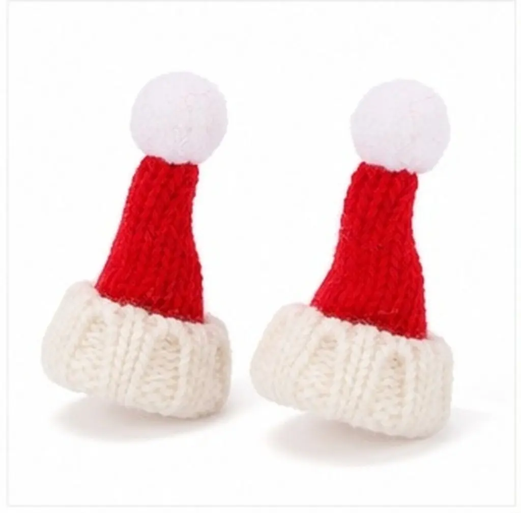 20 Pcs Craft Mini Ornaments Holiday Hats Knitting Accessories Decorative Knitted