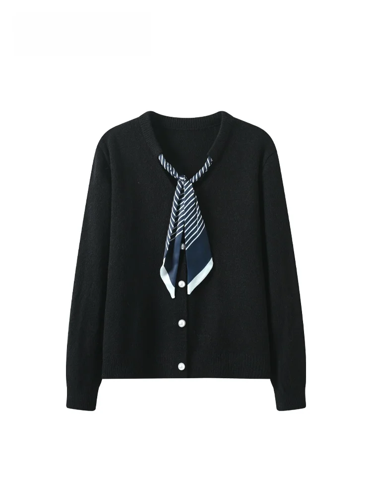 

Faionable Knitted Long Sve Stand Collar plus Size Women's Top Early Spring New Sle Ele Agel Casual Loose Fit