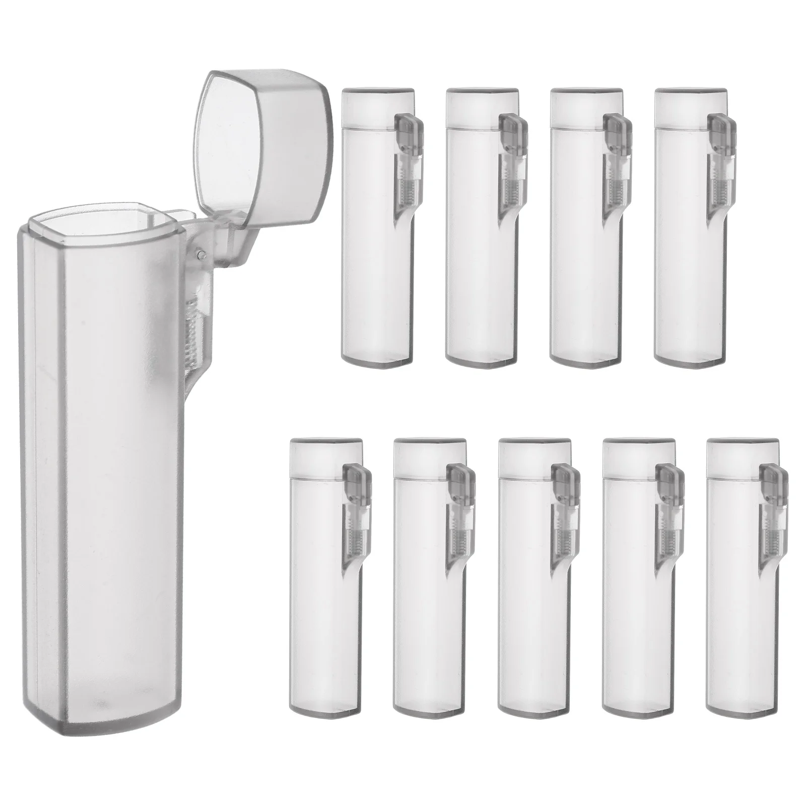 

10Pcs Portable Transparent Toothpick Holder Pocket Compact Mini Toothpick Box Travel Camping Storage Container Case Dispenser