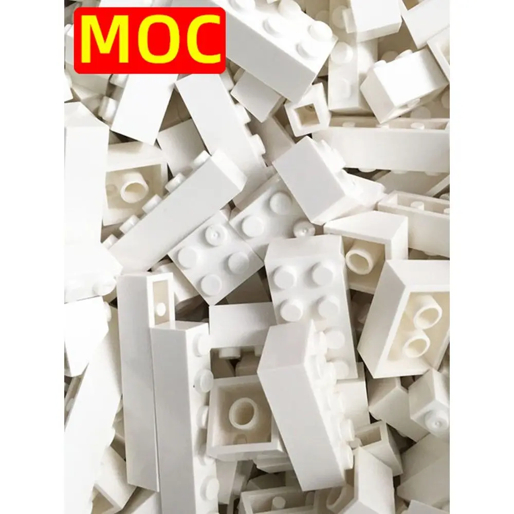 Base de bloques de construcción de partículas pequeñas, modelo blanco MOC, accesorios de construcción DIY, compatible con piezas a granel de ladrillo