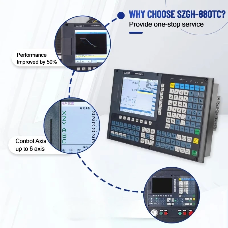 Newest Model CNC Controller Support Auto Change Tool Position Feedback for Lathe Machine 2axis CNC Controller Complete Kit
