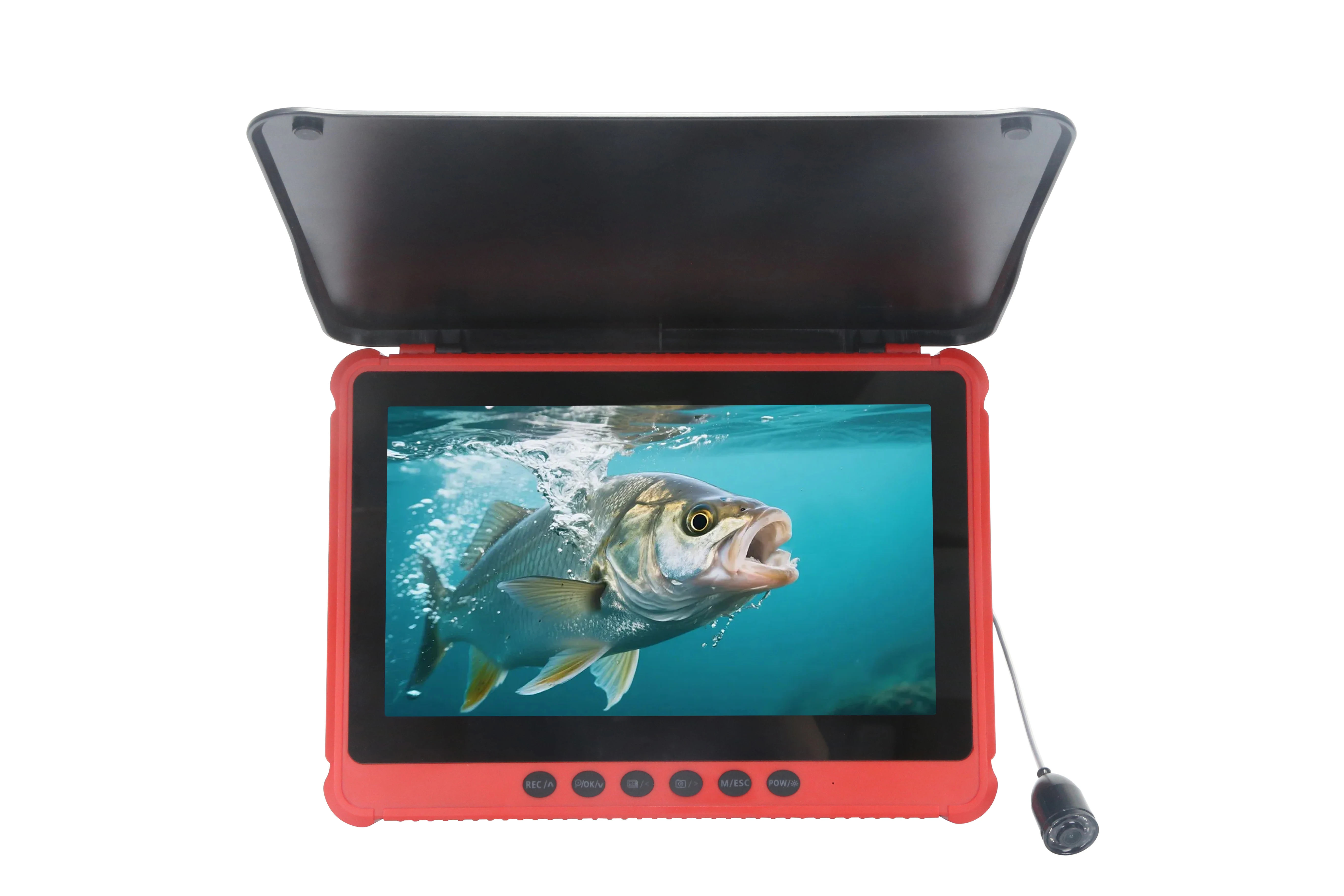 Underwater Fishing Camera 10 Inch FHD Touchscreen 1080P Fishing Camera DVR Fish Finder Camera with 20M Cable