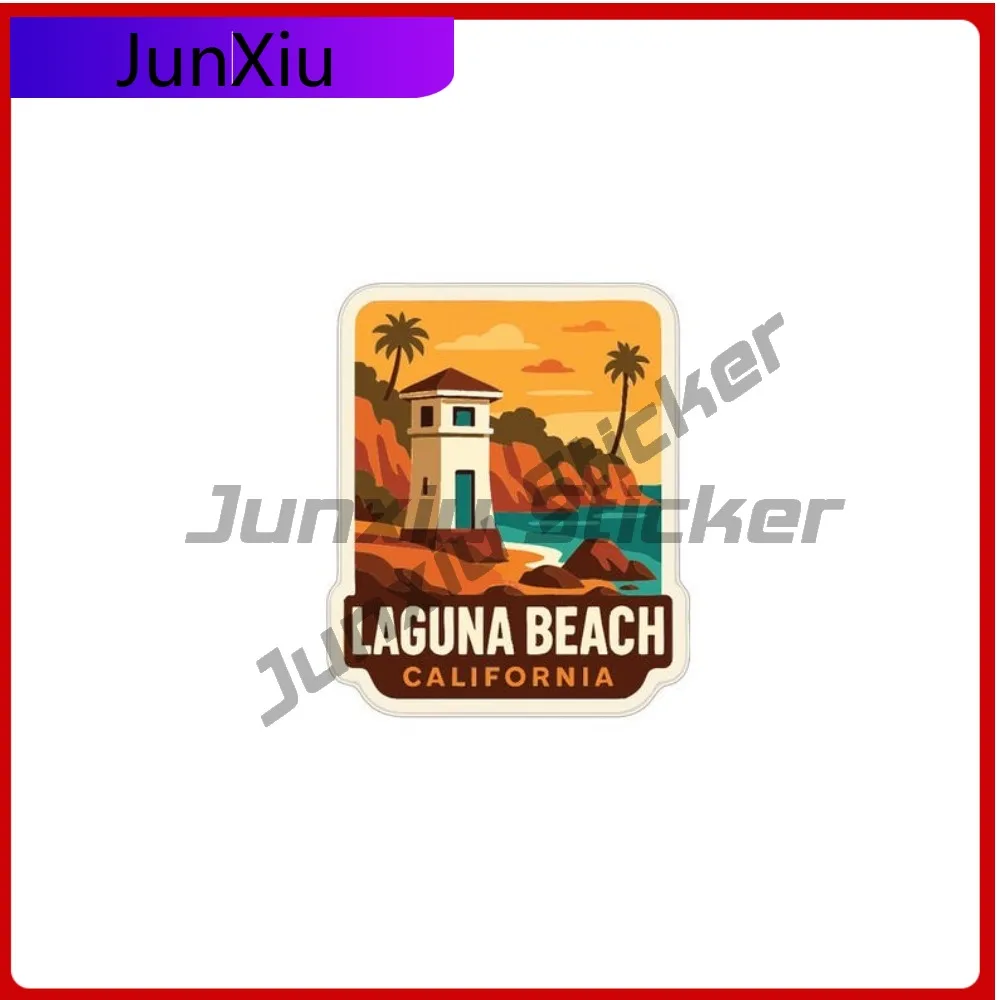 

Laguna Beach Travel Car Sticker Vinyl Die-cut Decal City Skyline Landmark Design Custom Decals Personalized Car Stickers Bumper