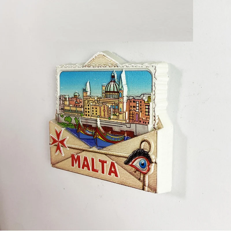 Malta, Mediterranean, 3D, tourist souvenirs, architectural landmarks, decorative home, crafts, gifts, collections, fridge magnet