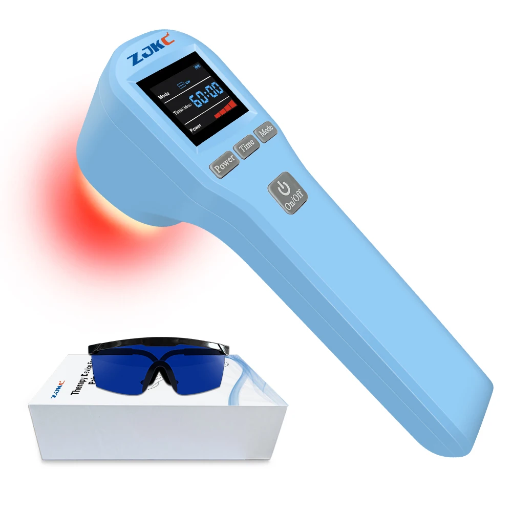 

ZJKC 650nm*16+808nm*4 Pet Cold Laser Therapy Equipment Physical Therapy Otitis Joint Pain Hip Dysplasia Arthritis Wound Healing