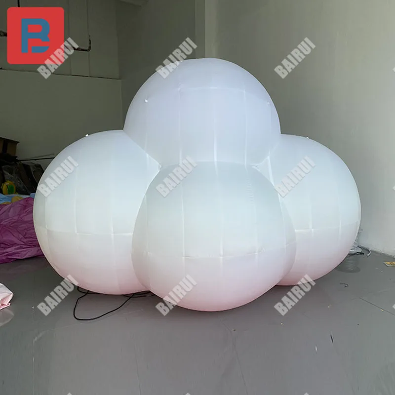 

Inflatable gradient color cloud model outdoor bazaar relax clouds Lie Flat Life Festival shopping malls hanging advertising prop