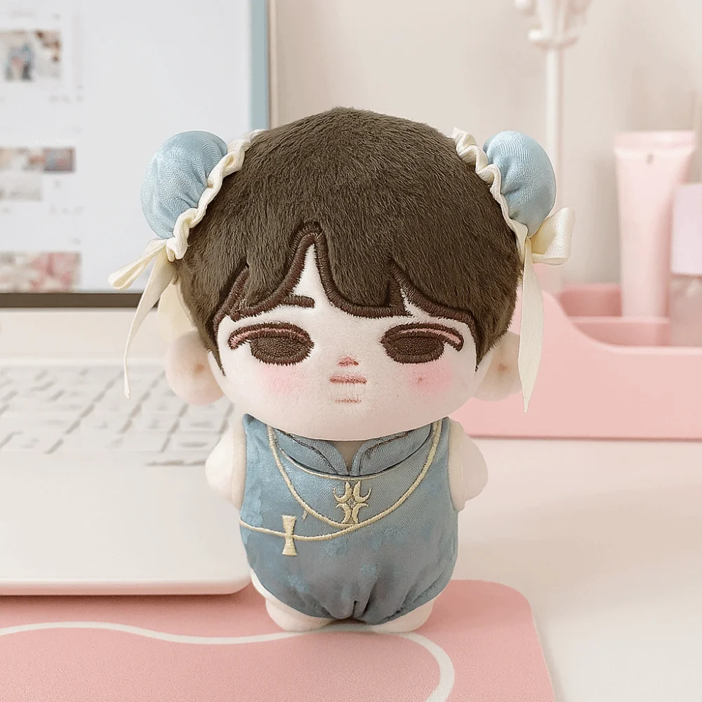 Vestido de muñeca de 10cm con diseño de dibujos animados, ropa en miniatura DIY, traje de muñeca de algodón Idol, ropa de repuesto para muñeca de algodón suave y bonita