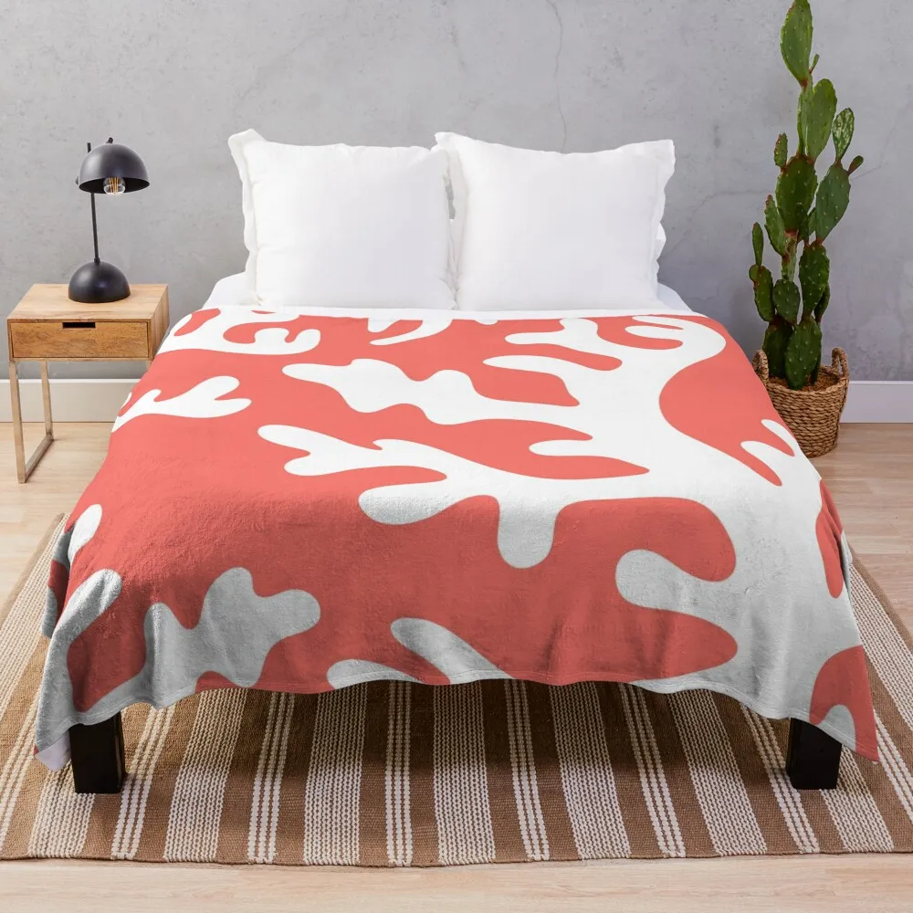 

LIVING CORAL 2 Throw Blanket Camping Tourist Blankets