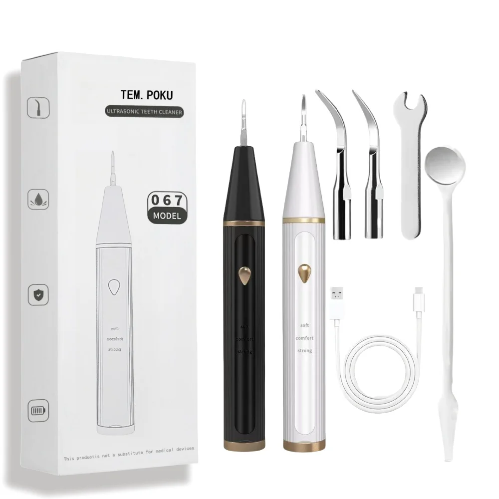

Original Design TEM.POKU Ultrasonic Tooth Cleaner Home Teeth Whitening Device for Effective Plaque Removal Dental Care Instrumen