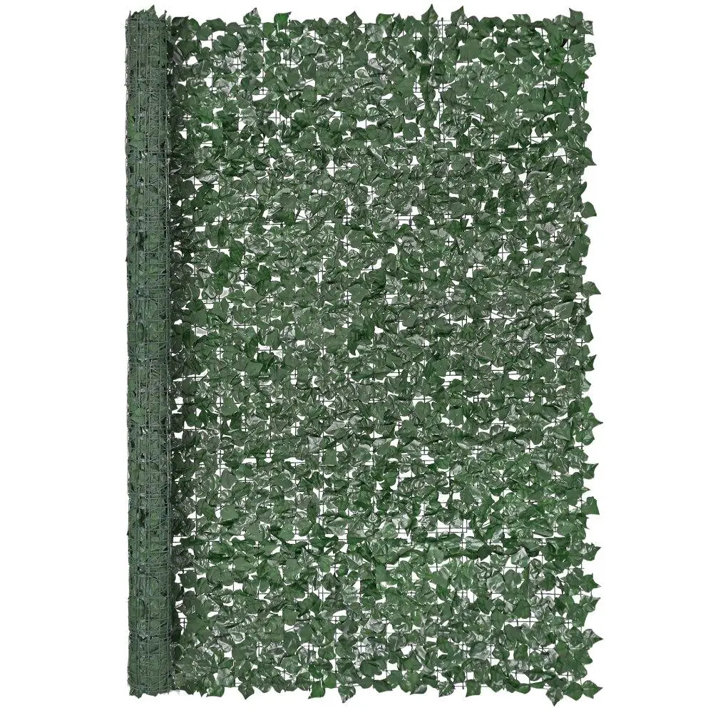 

Artificial Greenery Fence 96x72in Strengthened Structure FauxLeaf for outdoor Garden Patio Decor