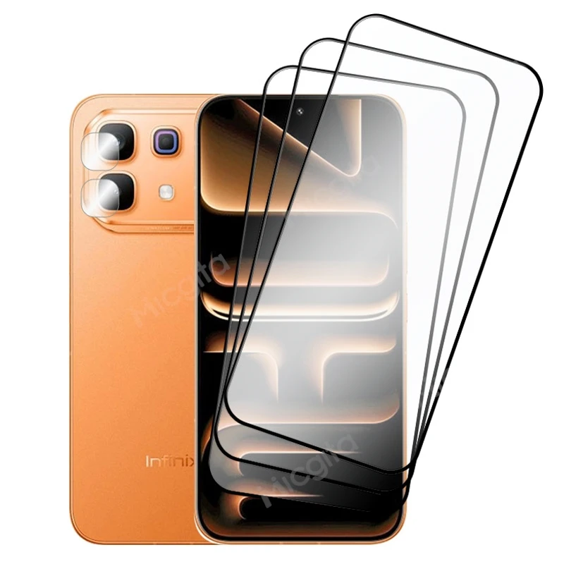 

6-in-1 For Infinix Note60 pro Screen Tempered Glass Note 60 Protector Anti-Scratch Front Cover film +Soft fiber lens film