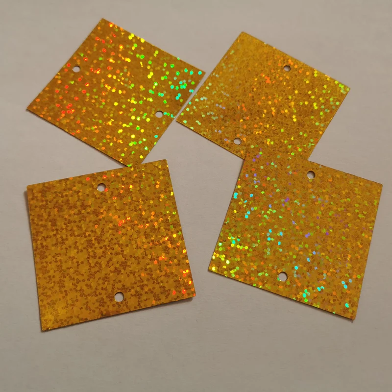 500g 50mm Diameter Bulk Sequins PVC Laser Square Glitter DIY Clothing Accessories Decoration supplies