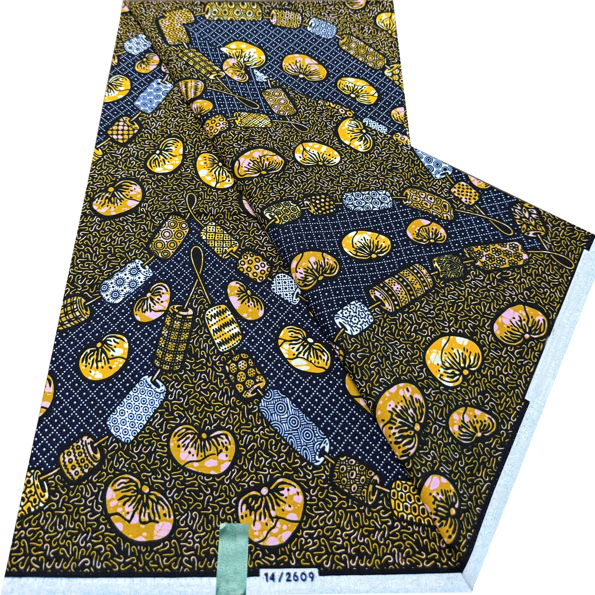 African Ankara Print - Afrikanischer Wax-Print-Stoff im niederländischen Stil, 100