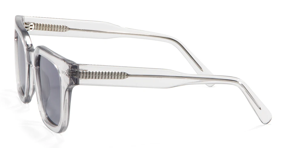 Chim 004 Designer-Sonnenbrille aus schwarzem Acetat, große polarisierte quadratische Fassung für Damen und Herren, flache UV400-Schutzgläser – Detail 24