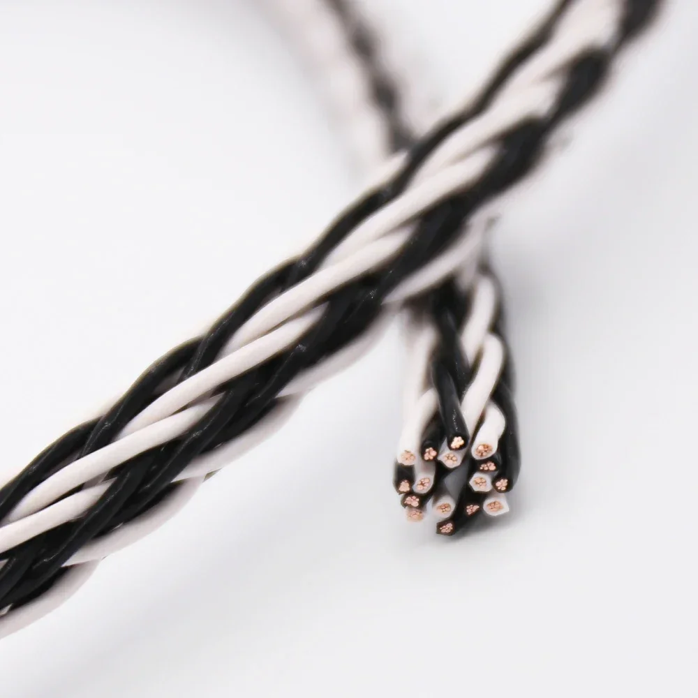 1 Meter High Quality 8TC OCC Copper Wire Cable for HIFI Audio Speaker Amplifier Turntable CD Player