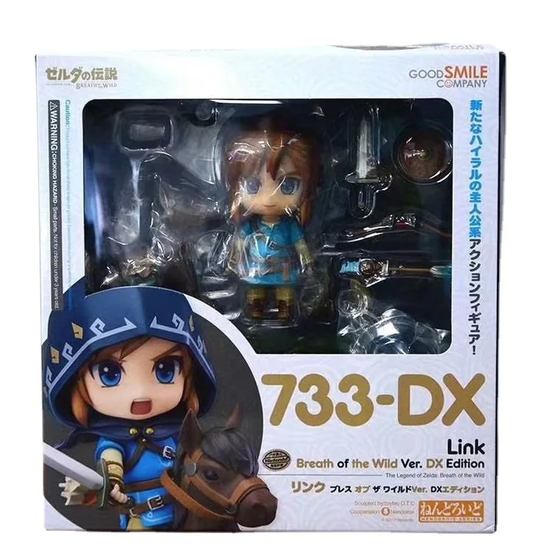 En stock La leyenda de Zelda: figura de acción de Breath of The Wild Zelda # 733-DX Link Anime figura colección de PVC modelo muñeca Juguetes