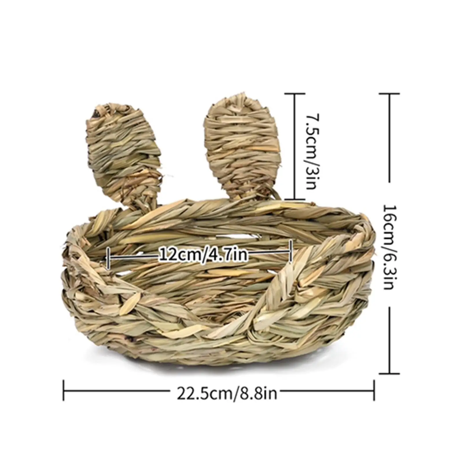 Rabbit Grass Bed Grass House for Rabbits for Squirrel Guinea Pigs Chinchilla