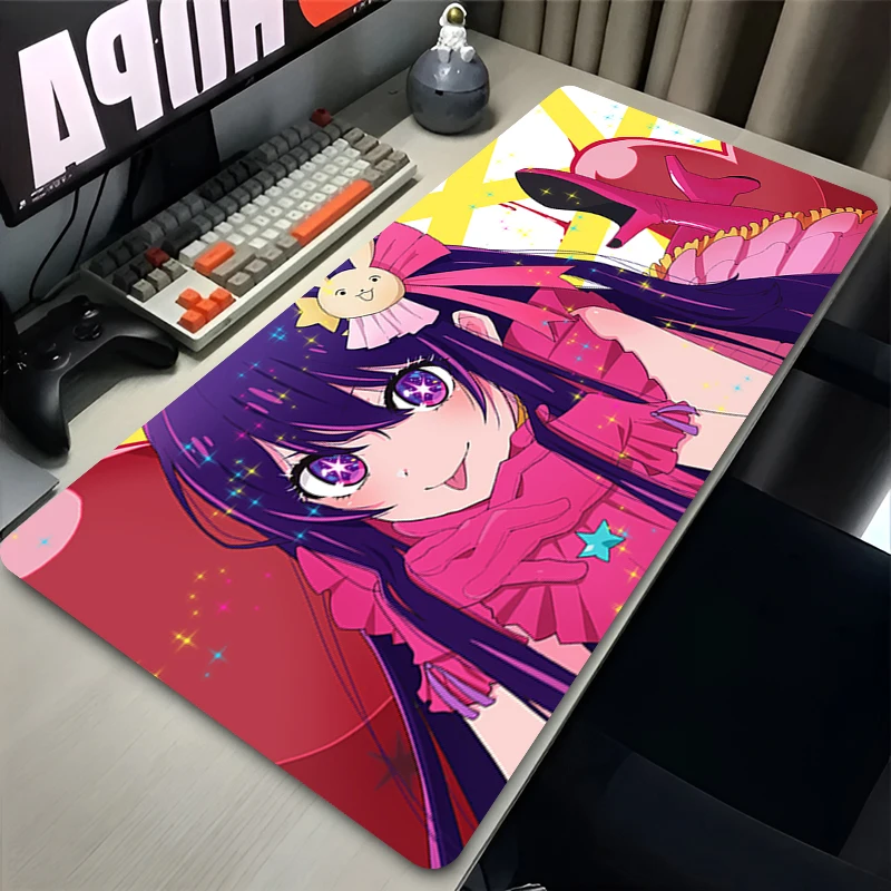 Mousepad Anime O-Oshi No Ko-S Computer Mat Deskpad Laptop Keyboard Mat Office Large Landscape Non-slip Rubber Gaming Mouse Pad