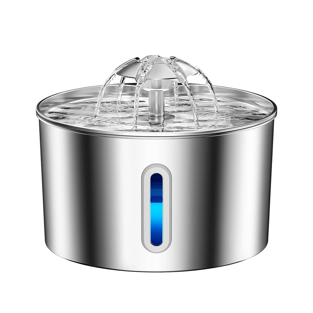 Smart Pet Water Fountain Wifi - ZYFeeder 2.2L Paslanmaz Çelik Evcil Hayvan