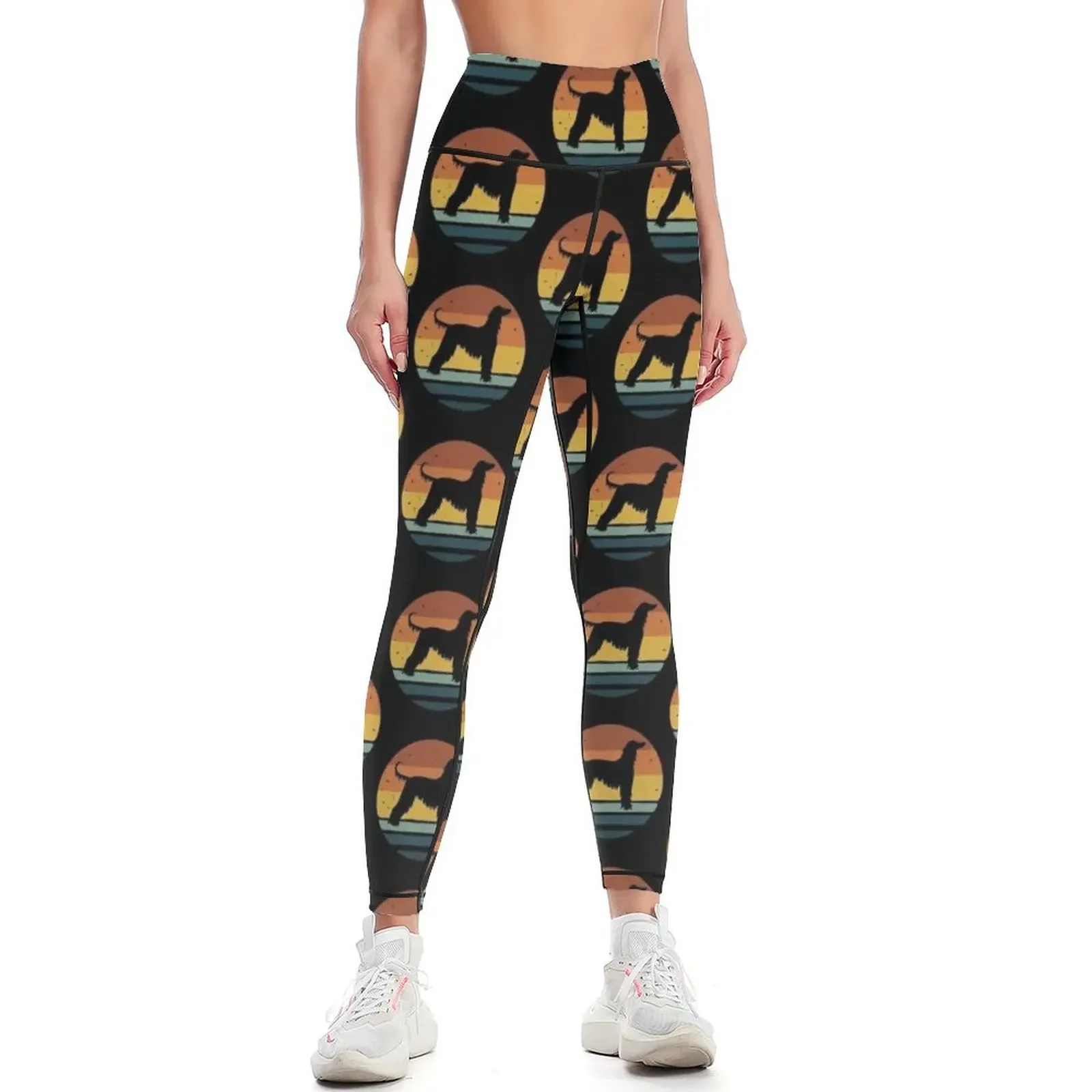 

Afghan Hound Retro Vintage Leggings Women's tights Golf wear Leginsy push up sports for Womens Leggings