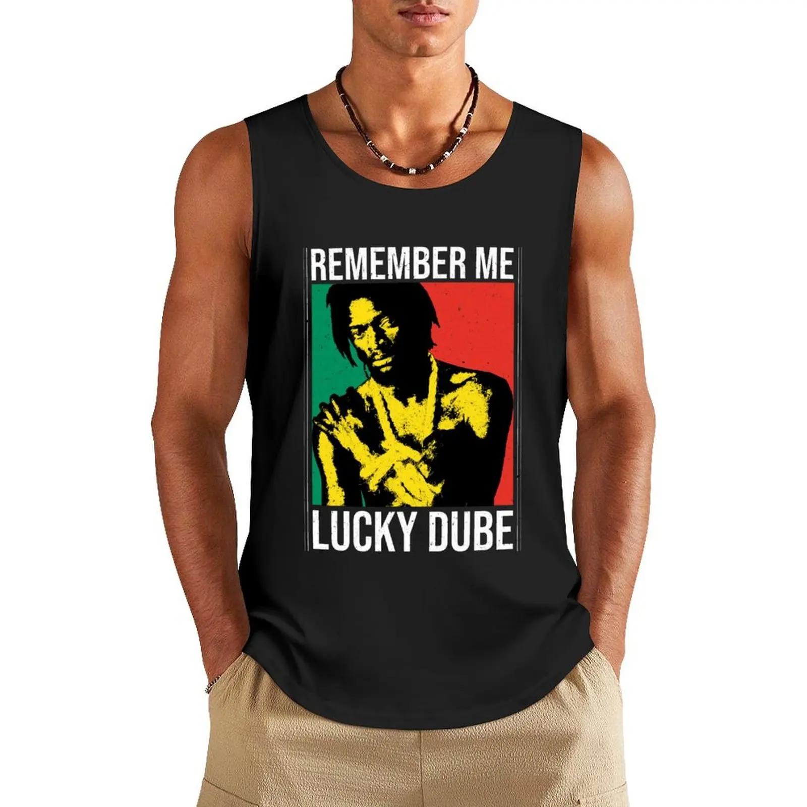 

Remember Me - Lucky Dube Tank Top sleeveless jackets Male clothes Men's summer clothes 2025 Gym T-shirts for men