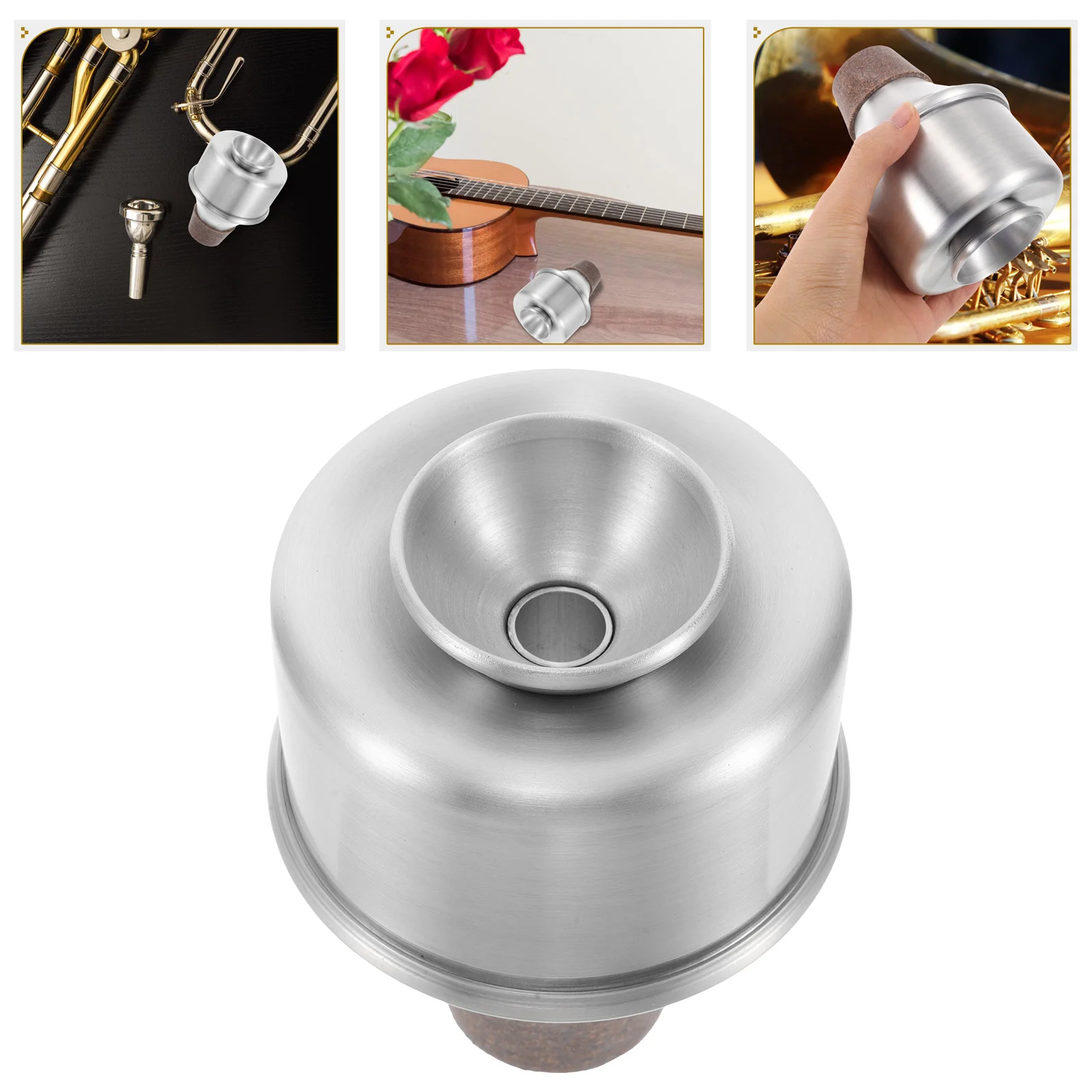 

Aluminium Alloy Trumpet Mute for Beginners Lightweight Practice Muffler Child Adult Brass Instrument Parts Accessories Metal