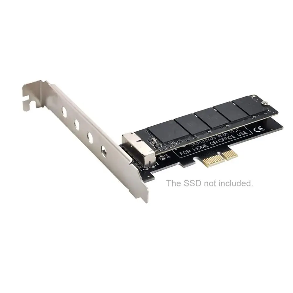 PCI-E 1X SSD Convert Card Single Slot Low Profile PCI Express Adapter 12+16Pin for 2013-2017 MacBook Air A1466 A1465