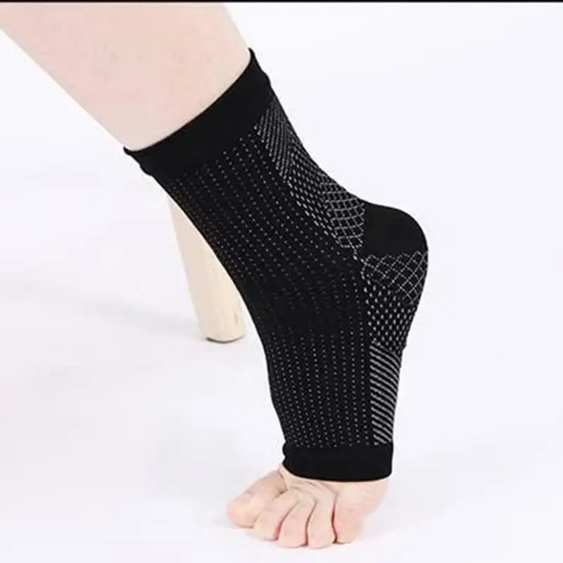 Chaussettes de compression pour hommes et femmes, chaussettes de neuropathie pour la neuropathie, attelle de rinçage, fasciite plantaire, instituts de gonflement, S-XL, 1 paire