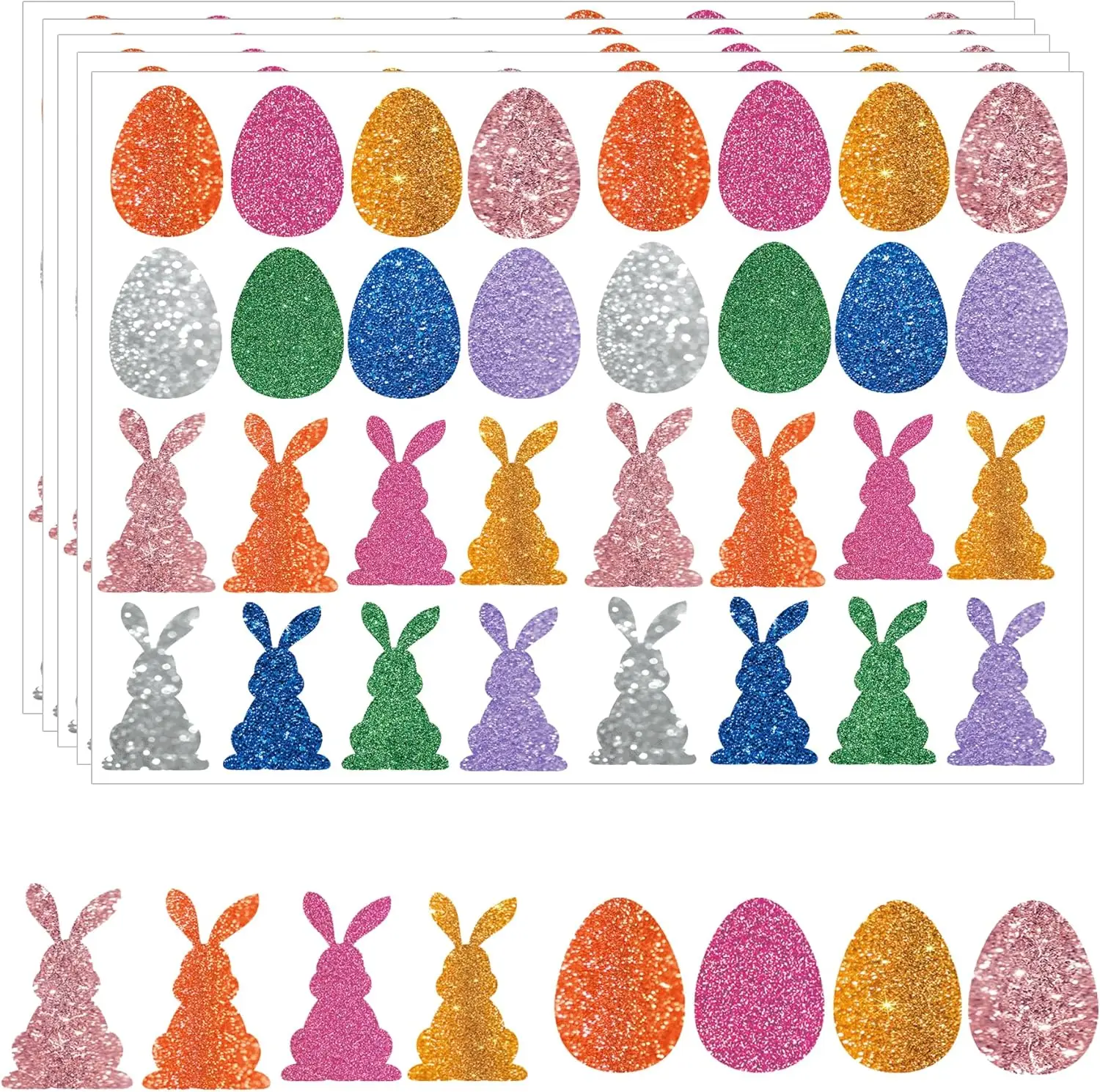 

Набор наклеек «Пасхальный кролик» 320 шт. – Наклейки «Счастливой Пасхи», наклейки-стикеры в форме яиц и разноцветных кроликов для вечеринок