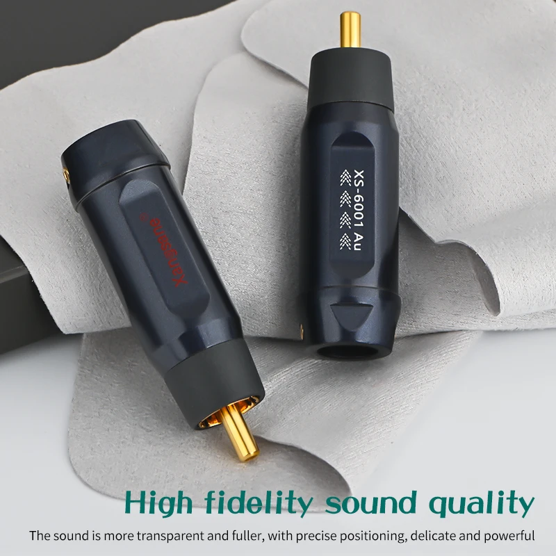 4 Stück 24 Karat vergoldeter Kupfer-RCA-Stecker vergoldeter HiFi-Audio adapter Schweißen DIY-Verstärker Lautsprecher anschluss