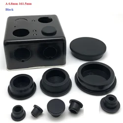 Bore 6.8-161.5mm Black/White Silicone Rubber Seal Hole Plugs Hollow Blanking End Cap Dustproof Plug Pipe Inserts T Type Stopper