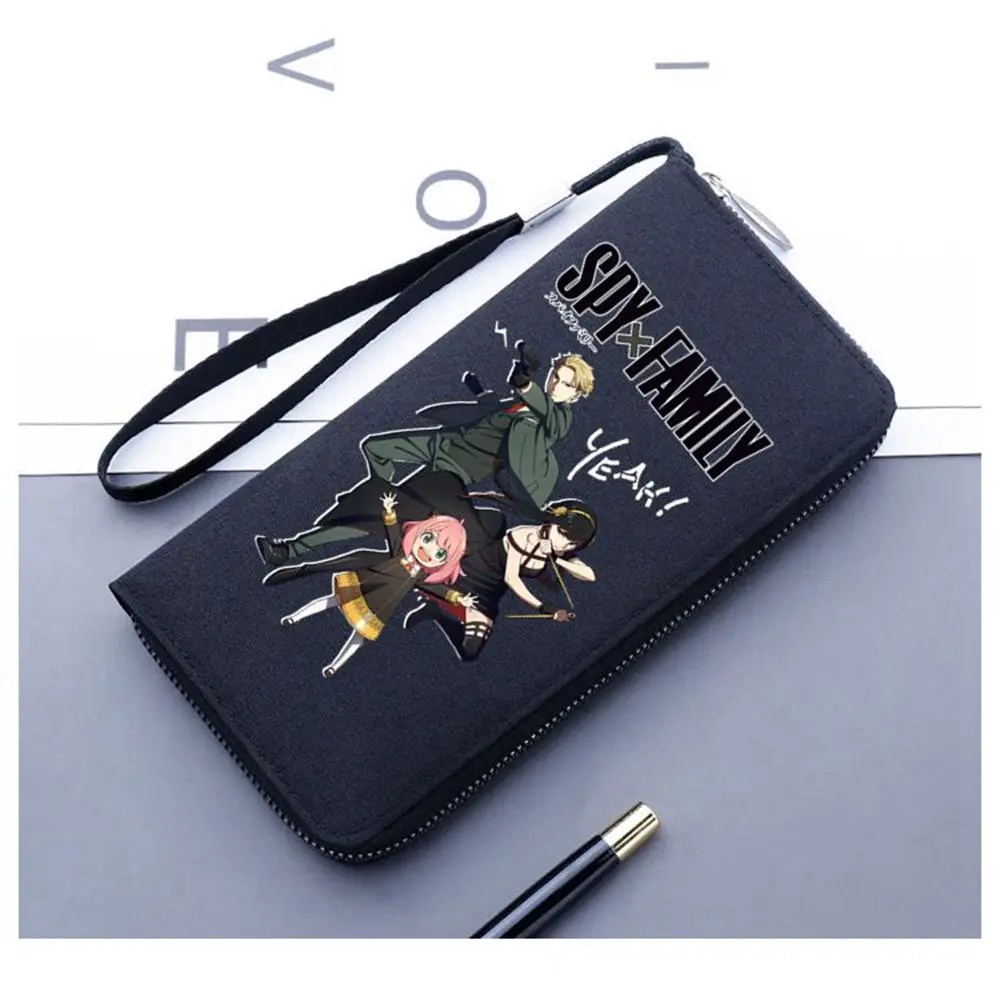 

Anime SPY×FAMILY Anya Forger Long Wallet Clutch Money Credit ID Card Holders Zipp Student Purse Handbag with Chain