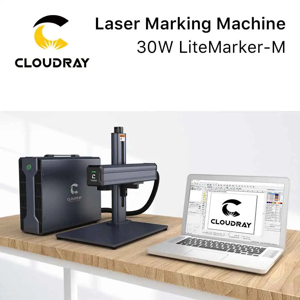 Cloudray 30W Raycus Fiber Laser Marking Machine 110*110mm For Cutting Jewelry Gold Silver Stainless Steel Copper Aluminum Sheet