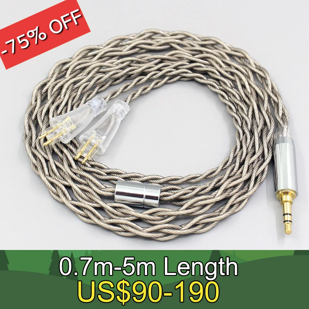 

99% Pure Silver + Graphene Silver Plated Shield Earphone Cable For FOSTEX TH900 MKII MK2 TH-909 TR-X00 TH-600 4 core LN007925