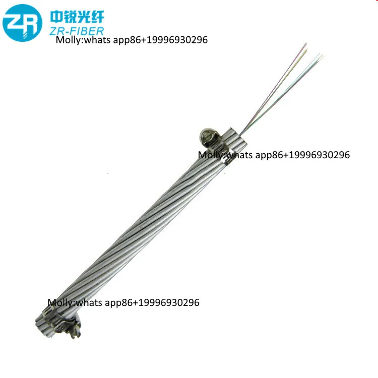 Câble à fibres optiques monomode 12 cœurs OPGW 110KV, 220KV, 500KV