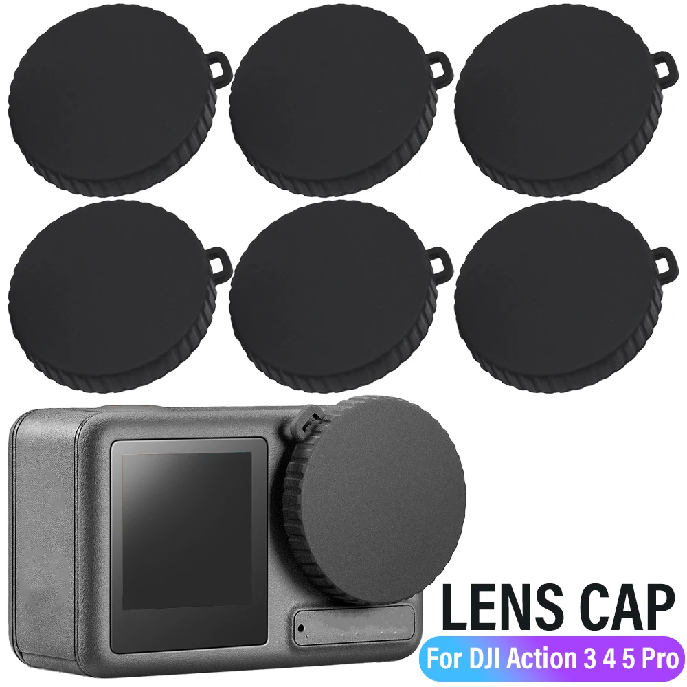 For DJI Action 5Pro/4/3 Sport Camera Soft Silicone Lens Cap Dustproof Protector For DJI Osmo Action 5 Pro Len Caps Cover