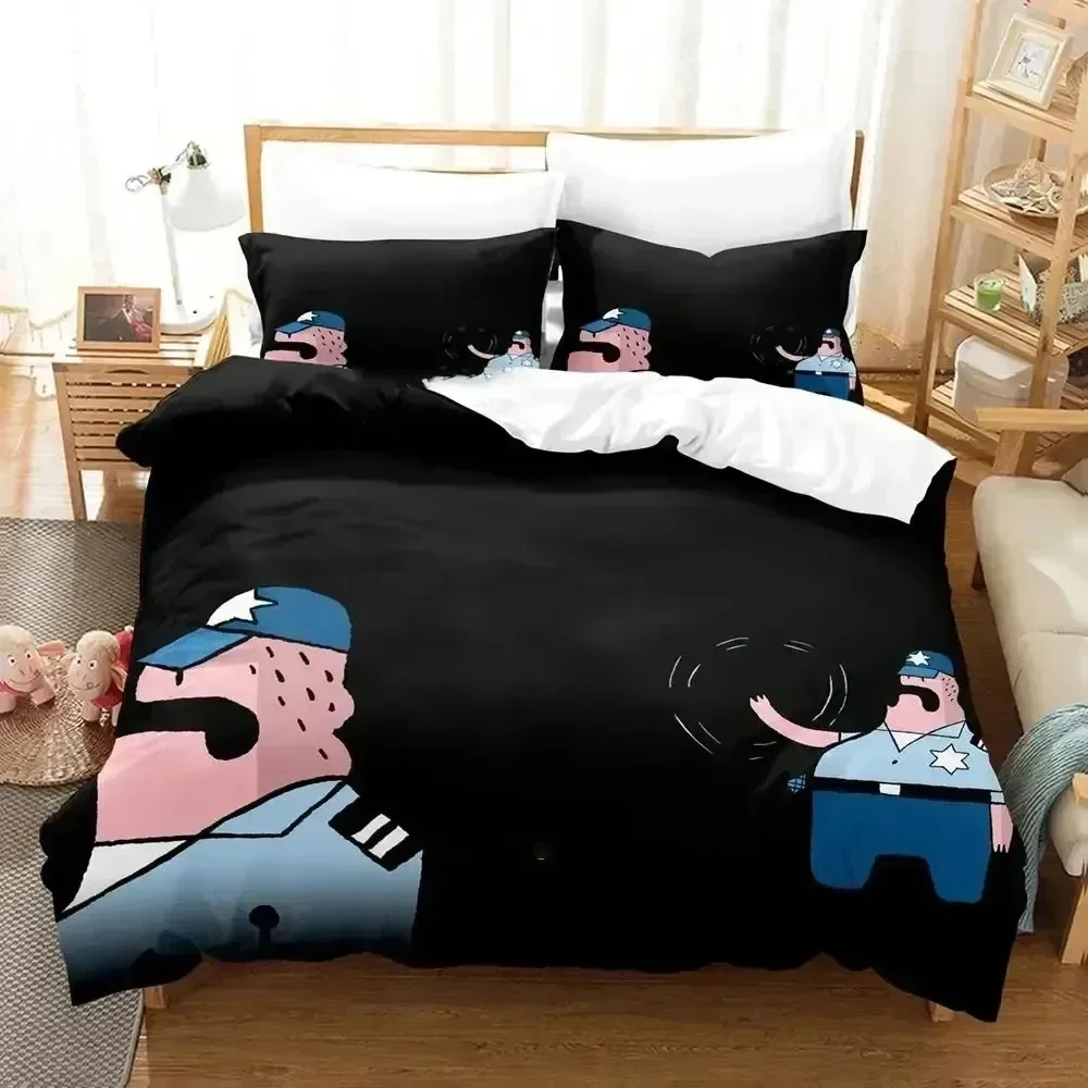 

Anime Game Detective Case Clown Bot 3D NEW Duvet Cover Pillowcase Bedding Set Adult Boy Girl Bedroom Decoration Single Double