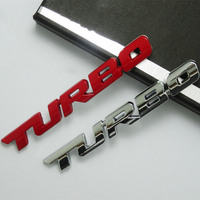 Car Sticker Turbocharged Turbo Metal Alloy 3D Badge Car Modification Accessories Rear Marked Side Marking Decorative Car-Sticker