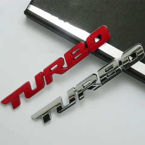 Araba Plakası Turboşarjlı Turbo Metal Alaşım 3D Rozet Araba Modifikasyon Aksesuarları Arka İşaretli Yan İşaretleme Dekoratif Araba Plakası