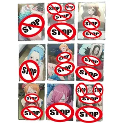 9Pcs/set Anime One Piece Nami Female Character Flash ACG Sexy Nude Card Battle R Card Series Toy Hobby Game Gift Collection Card