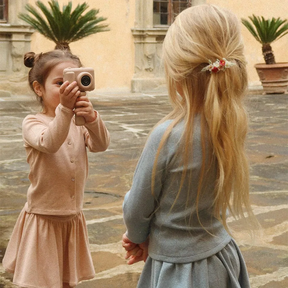 Children's half skirt set Spring/Summer 2026 new style KS gold and silver thread series girl's lace cardigan cute top skirt set